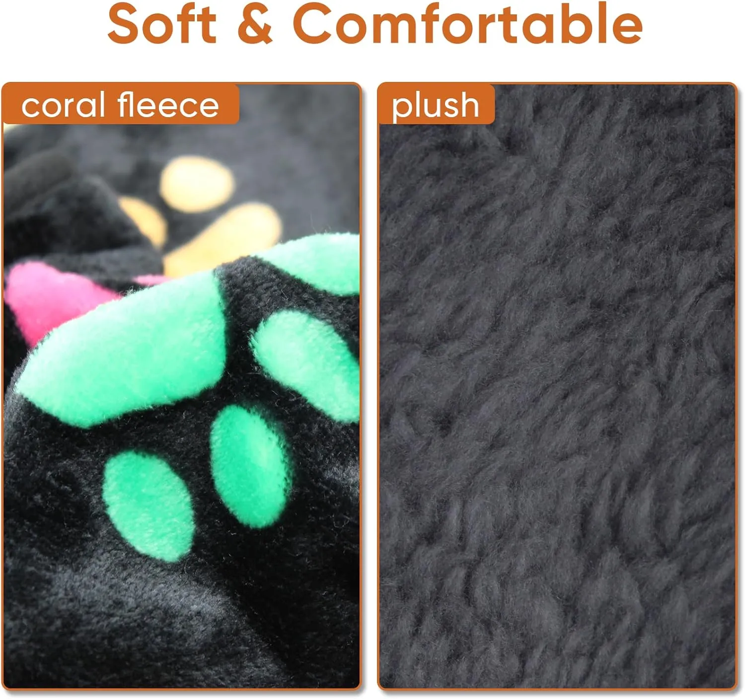 1 Pack 3 Waterproof Dog Blankets for Medium Dogs, Washable Pet Blankets with Double -Sided Soft Flannel Fleece, Dogs Cats Pads for Dog Bed & Couch (L (41x30 inch))
