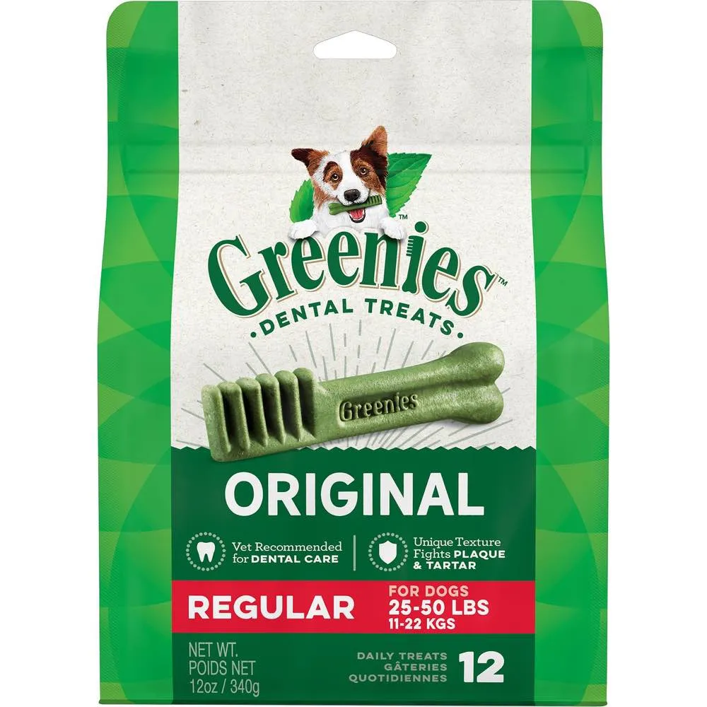 $6 OFF 6oz (Exp 20Feb25): Greenies Original Regular Dental Dog Treats