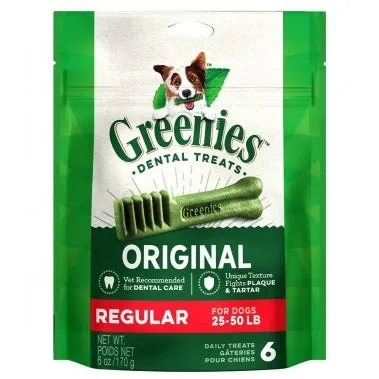 $6 OFF 6oz (Exp 20Feb25): Greenies Original Regular Dental Dog Treats