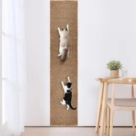 80"x15.7" Cat Wall Scratching Mat, Extra Large Cat Climbing Carpet with 20 Fixed Nails Wall Scratcher Furniture Protector for Couch, Sofa, Home