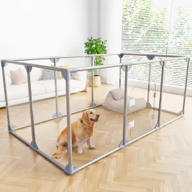 Acrylic Dog Playpen Indoor Puppy Pen 10 Panels for Puppies Dog Play Pens for Dogs Indoor