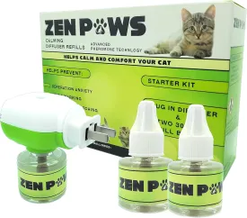 Allinall Cat Calming Pheromone Diffuser, 60 Day Starter Kit - Reassures Cats During Car Travel, Veterinary Visits & Helps Control Unwanted Behaviours Like Urine Spraying, Scratching