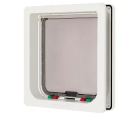 Ani Mate Dog Mate 4 Way Locking Door for Small Dog or Large Cat - White/Clear