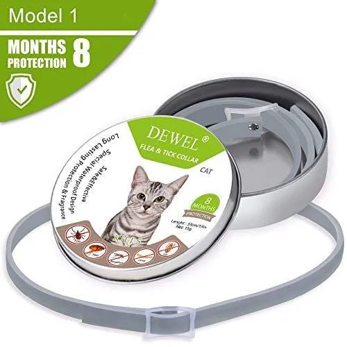 Best Quality - Collars - Dewel All Cat Dog Collar Anti Flea Ticks Mosquitoes Outdoor Protective Adjustable Pet Collars 8 Months Long-Term Protection - by HogiHana - 1 PCs