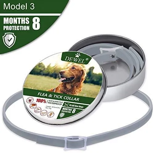 Best Quality - Collars - Dewel All Cat Dog Collar Anti Flea Ticks Mosquitoes Outdoor Protective Adjustable Pet Collars 8 Months Long-Term Protection - by HogiHana - 1 PCs