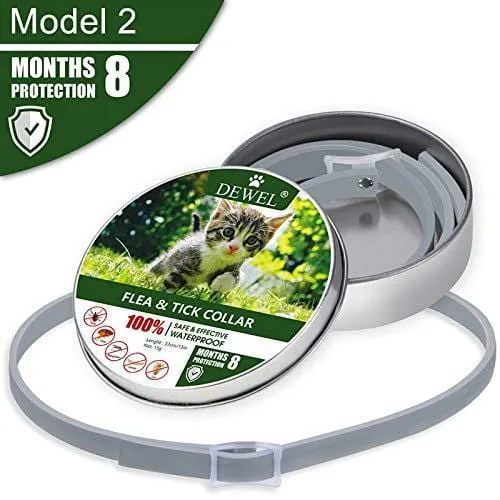 Best Quality - Collars - Dewel All Cat Dog Collar Anti Flea Ticks Mosquitoes Outdoor Protective Adjustable Pet Collars 8 Months Long-Term Protection - by HogiHana - 1 PCs
