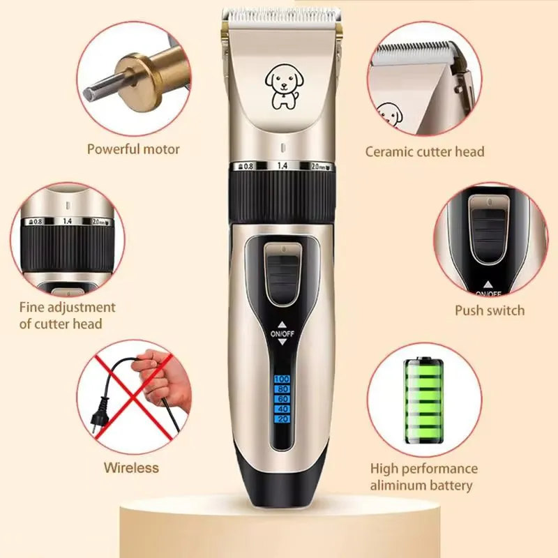 Canine Hair Clippers with LED Display