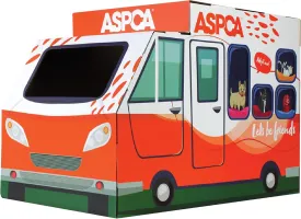 Cat House & Cat Scratcher w/Bonus Catnip Included, Adoption Truck cat House (CAS2030)