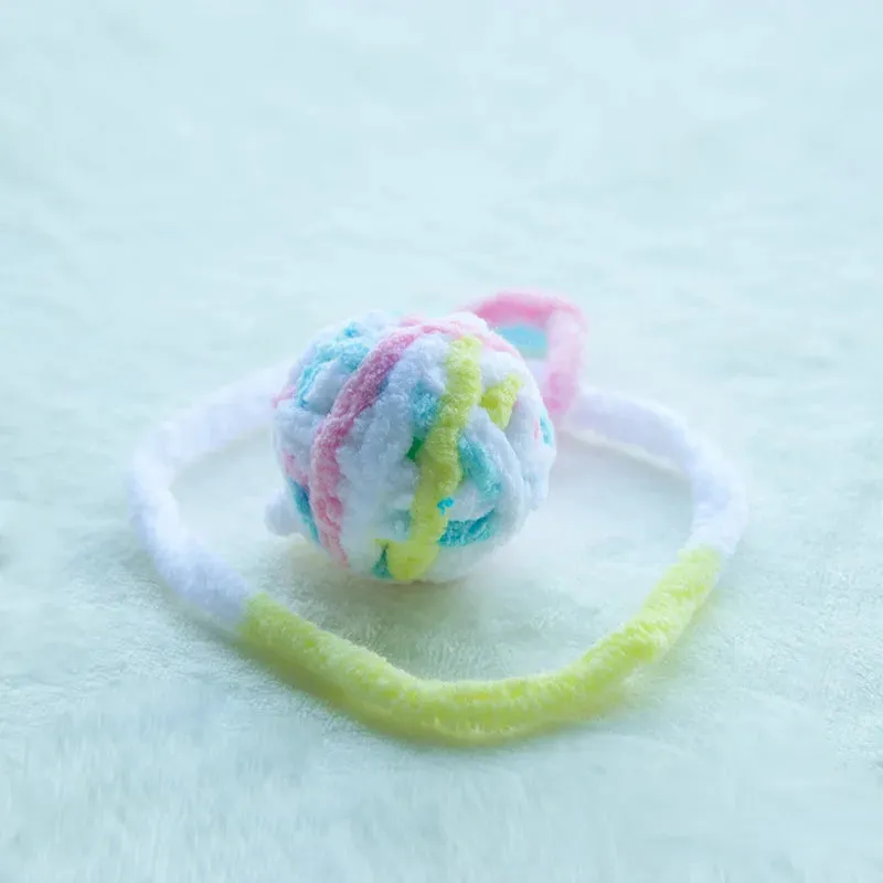 Colorful Yarn Cat Balls with Bells