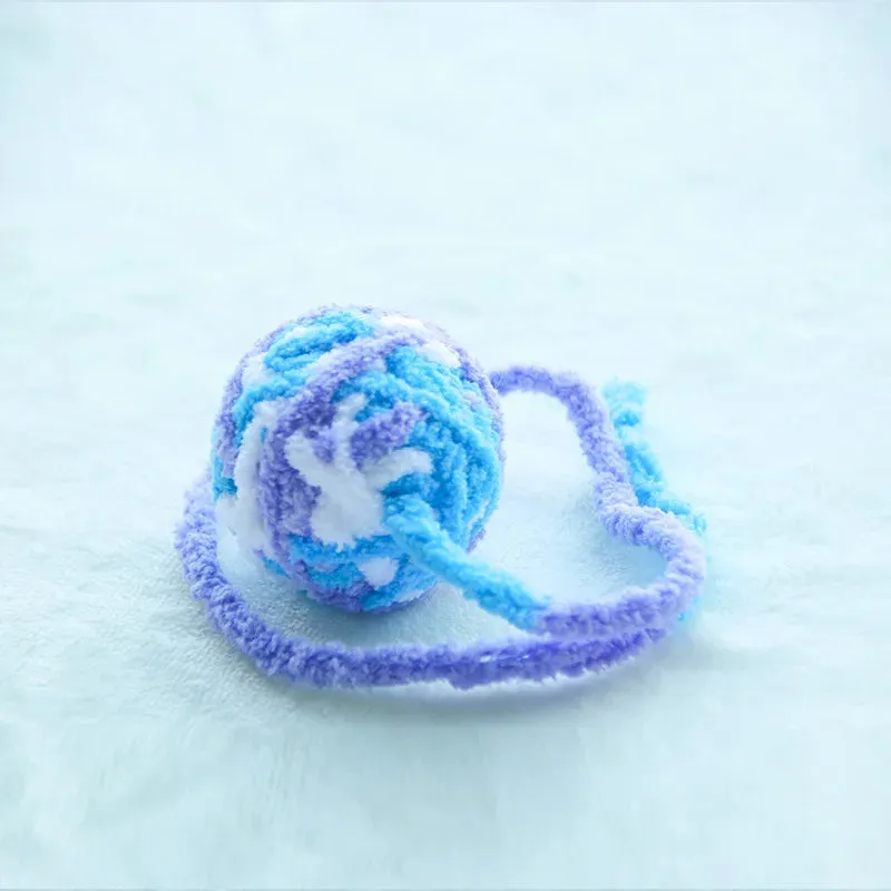 Colorful Yarn Cat Balls with Bells