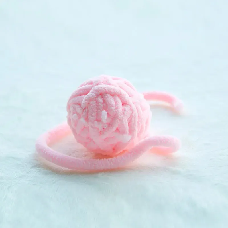 Colorful Yarn Cat Balls with Bells