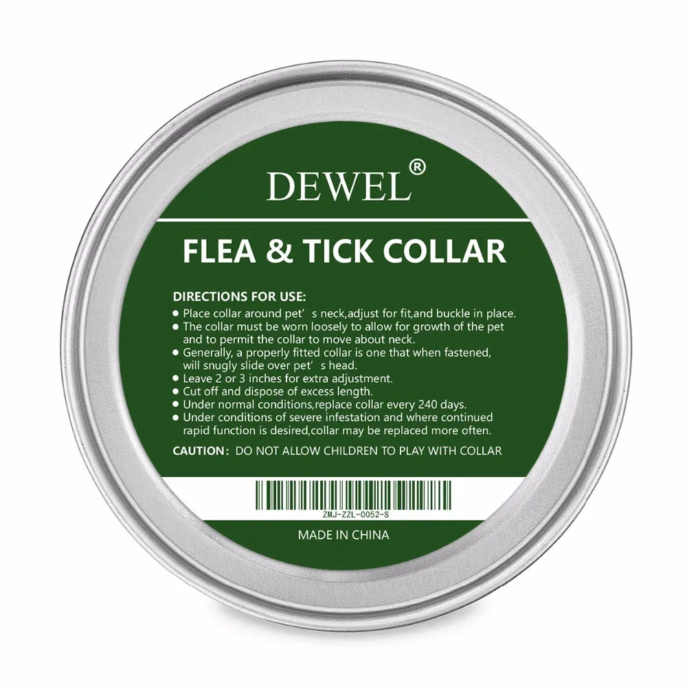 Dewel Herbal Cat Puppy Collar Anti Flea Mosquitoes Ticks Waterproof Cat Flea Collar for Small Dog Pet 8 Months Protection