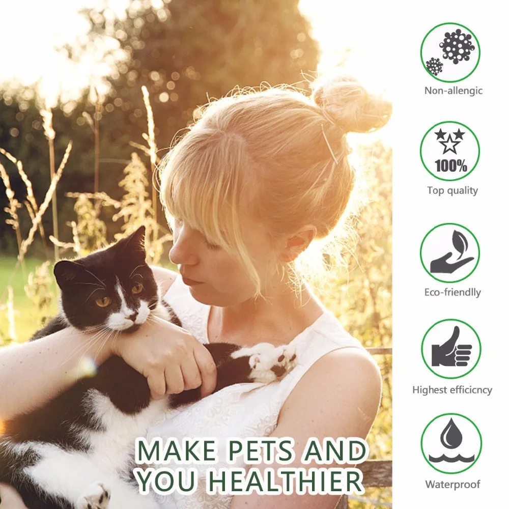 Dewel Herbal Cat Puppy Collar Anti Flea Mosquitoes Ticks Waterproof Cat Flea Collar for Small Dog Pet 8 Months Protection