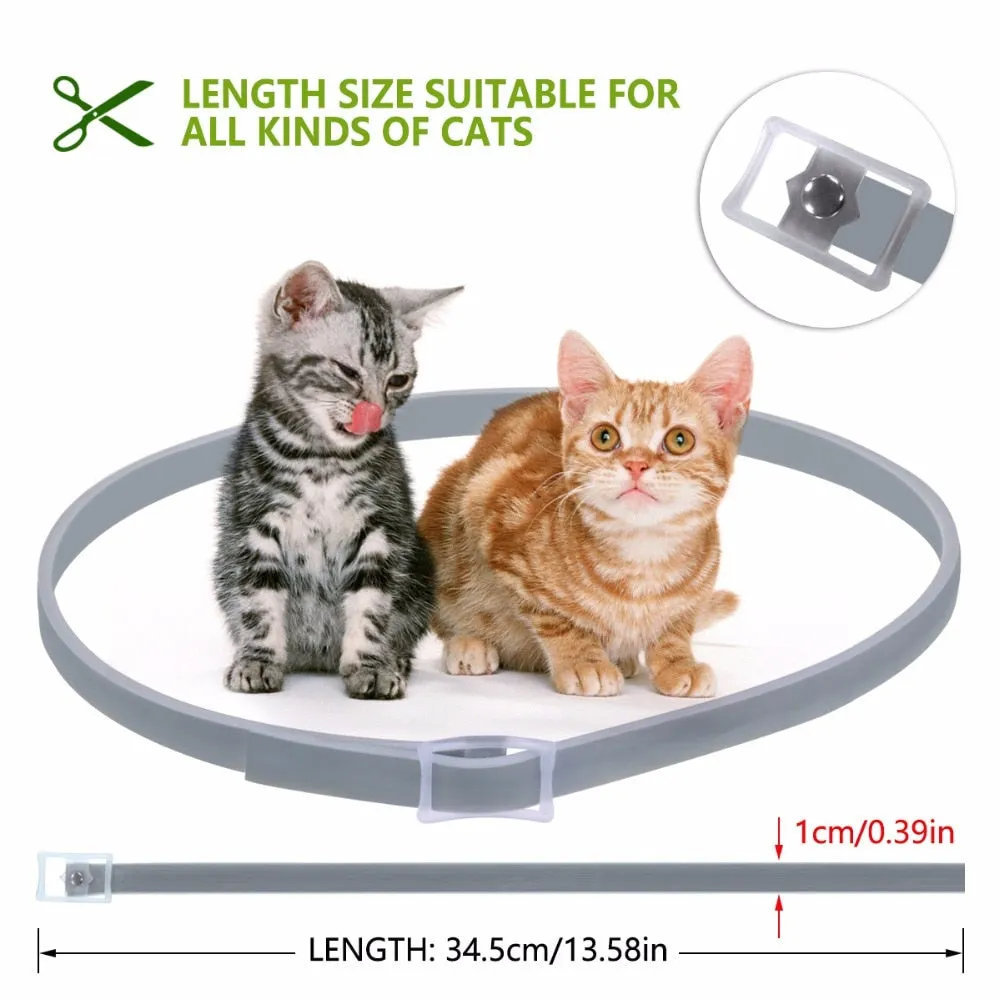 Dewel Summer Anti-insect Cat Dog Collar Anti Flea Mosquitoes Ticks Waterproof Cat Flea Collar for Pet 8 Months Protection
