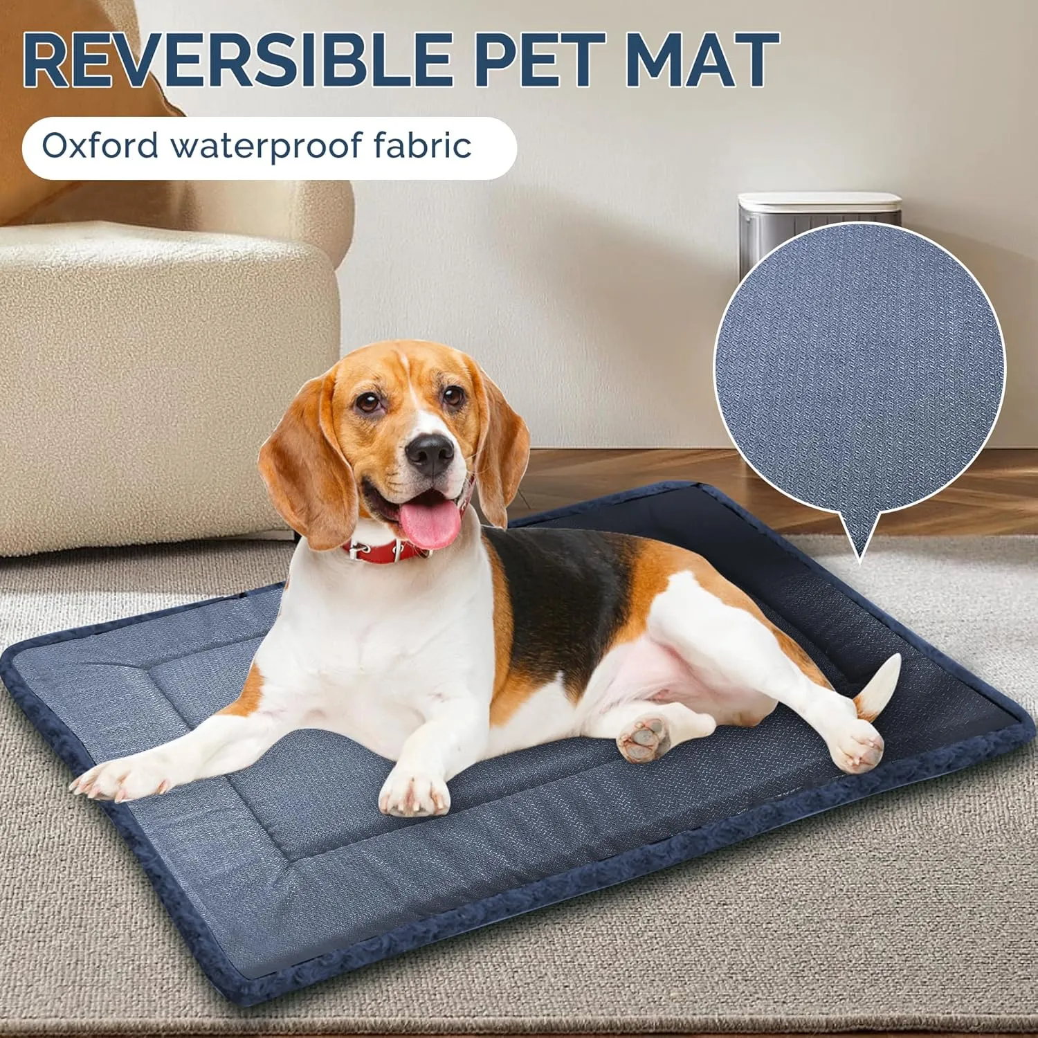 Dog Beds Crate Pad, Dog Bed Mat for Smal Dogs Sleeping, Soft, Durable, Washable & Anti-Slip Crate Pads, Reversible Mat Bed Kennel Mat Cat Bed