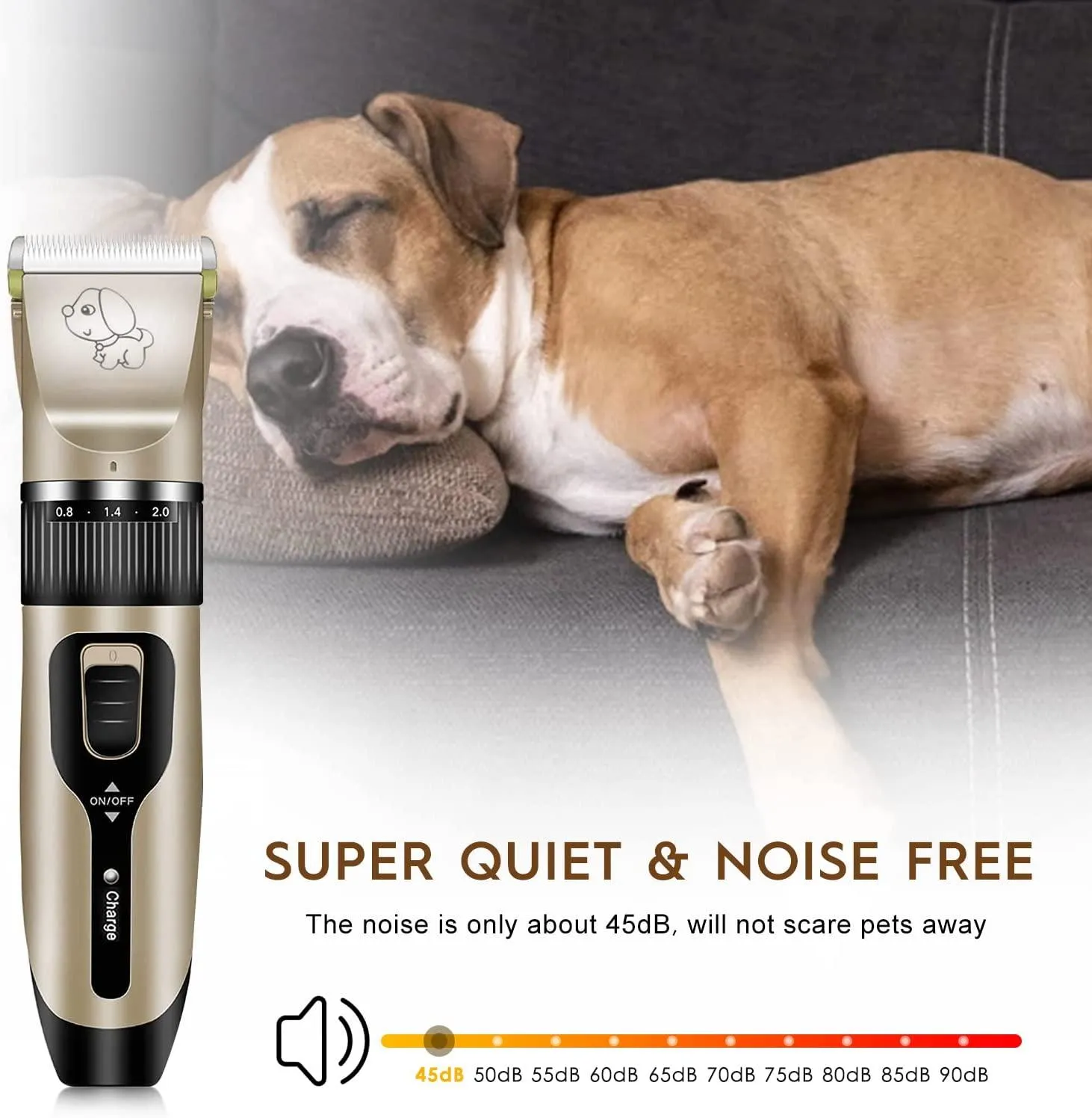 Dog Grooming 9IN1 Pet Hair Clippers, , Electric Quiet, Rechargeable, Cordless