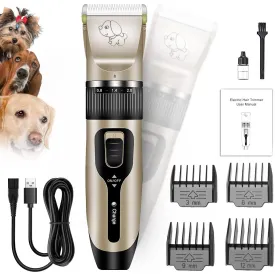 Dog Grooming 9IN1 Pet Hair Clippers, , Electric Quiet, Rechargeable, Cordless