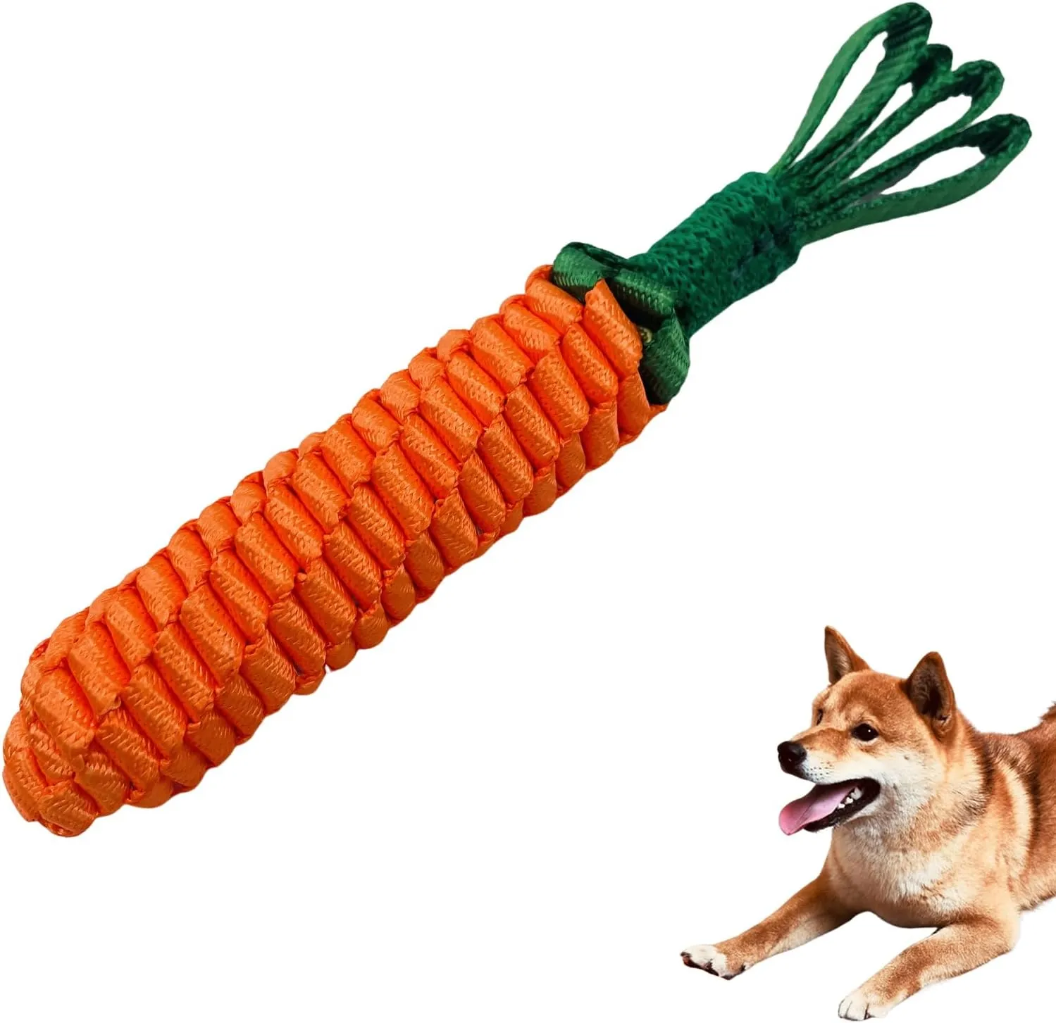 Dog Rope Toy,Tug of War Dog Toy,Puppy Teething Chews,Dog Chew Toys,Dog Toys for Small Dogs(Carrot New, Small)