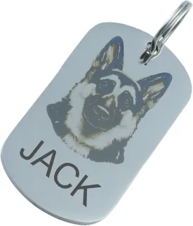 Dog Tags Personalized,Dog Tag,Dog Name Tags Personalized,Rectangular Dog Tags for Large Dogs,Personalized Stainless Steel Pet ID Tags,Engraved on Both Sides