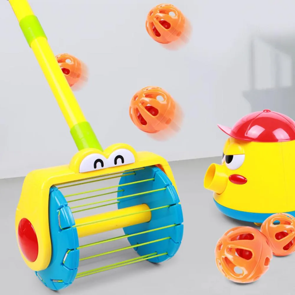Electric Push Walker and Whirl Ball Thrower Set - Interactive Toddler Toy for Whirl Ball Launching