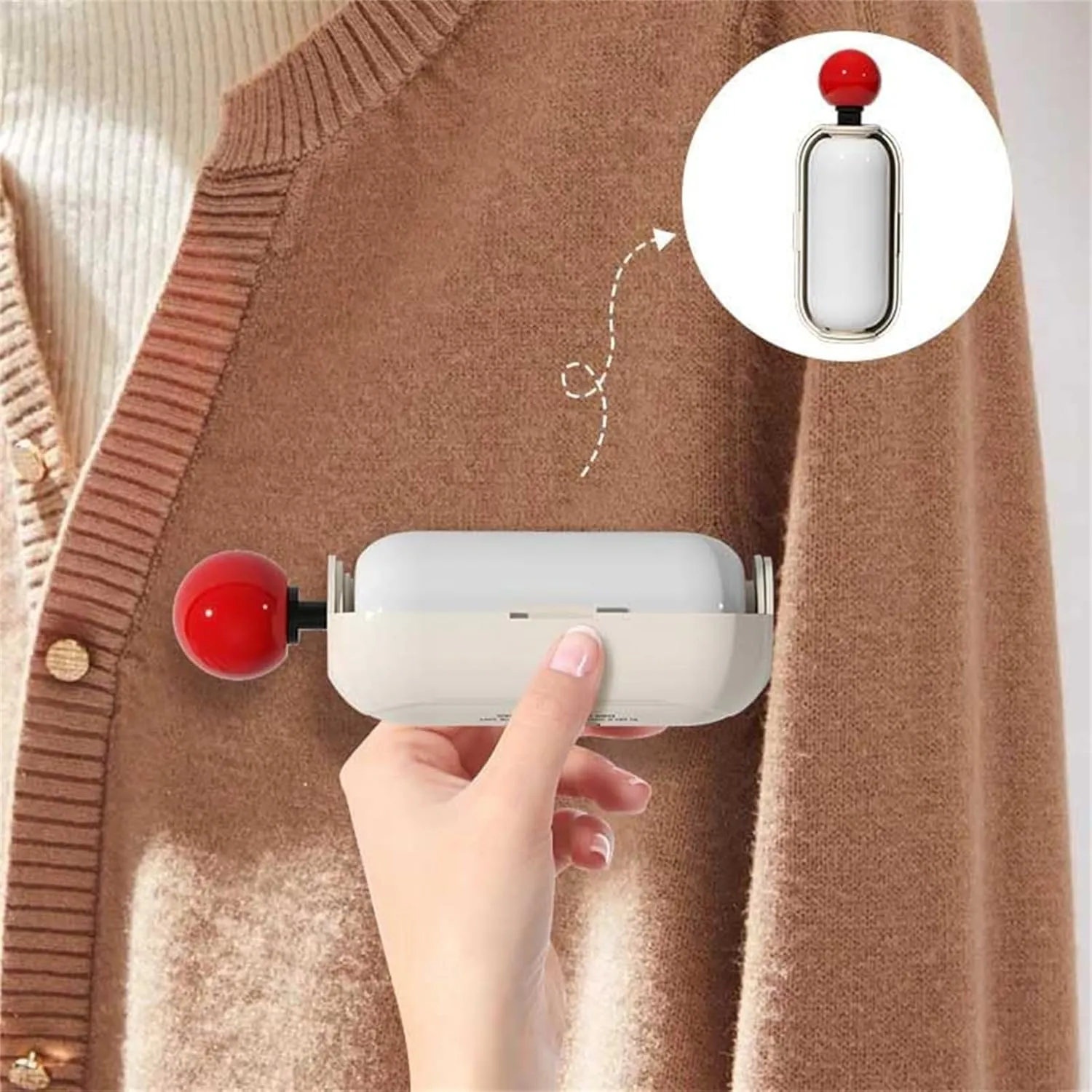 Enjoy 2-In-1 Washable Lint Roller & Remover, Mini Pet Hair Remover, Black