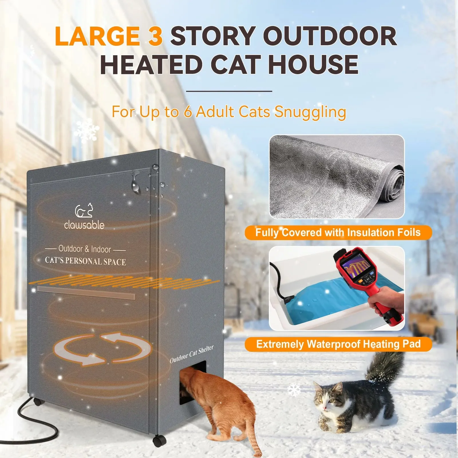 Extra Large Heated Outdoor Cat Haven