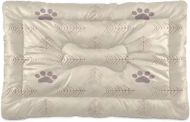 Fishbone and Paw Prints Outdoor Dog Bed for Small Dogs Washable Waterproof Travel Pet Bed Mat Portable Cat Bed with Non-Slip Bottom for Indoor and Sleeping 36 x 24 Inch