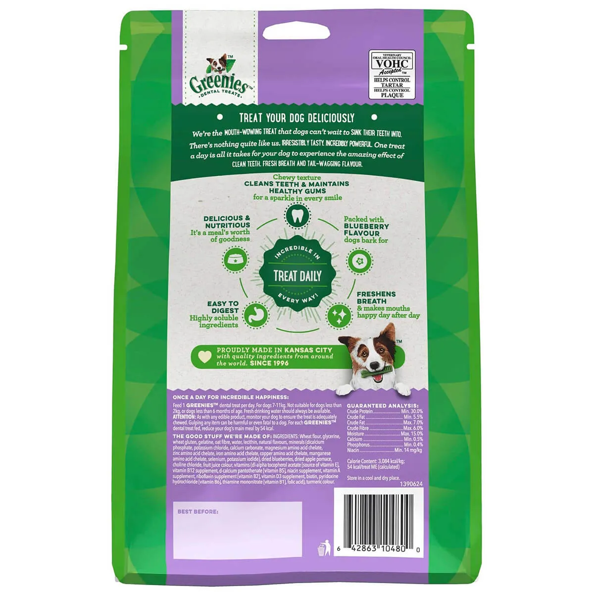 Greenies Blueberry Petite Dental Chews Dog Treats 340G