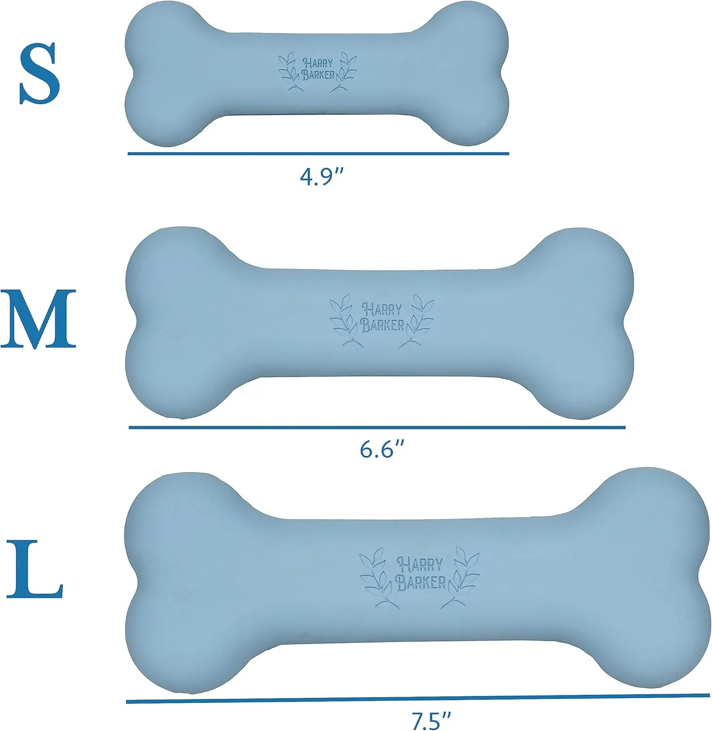 Harry Barker Rubber Balls and Rubber Chew Stick, Rubber Bone for Dogs - Large Bone