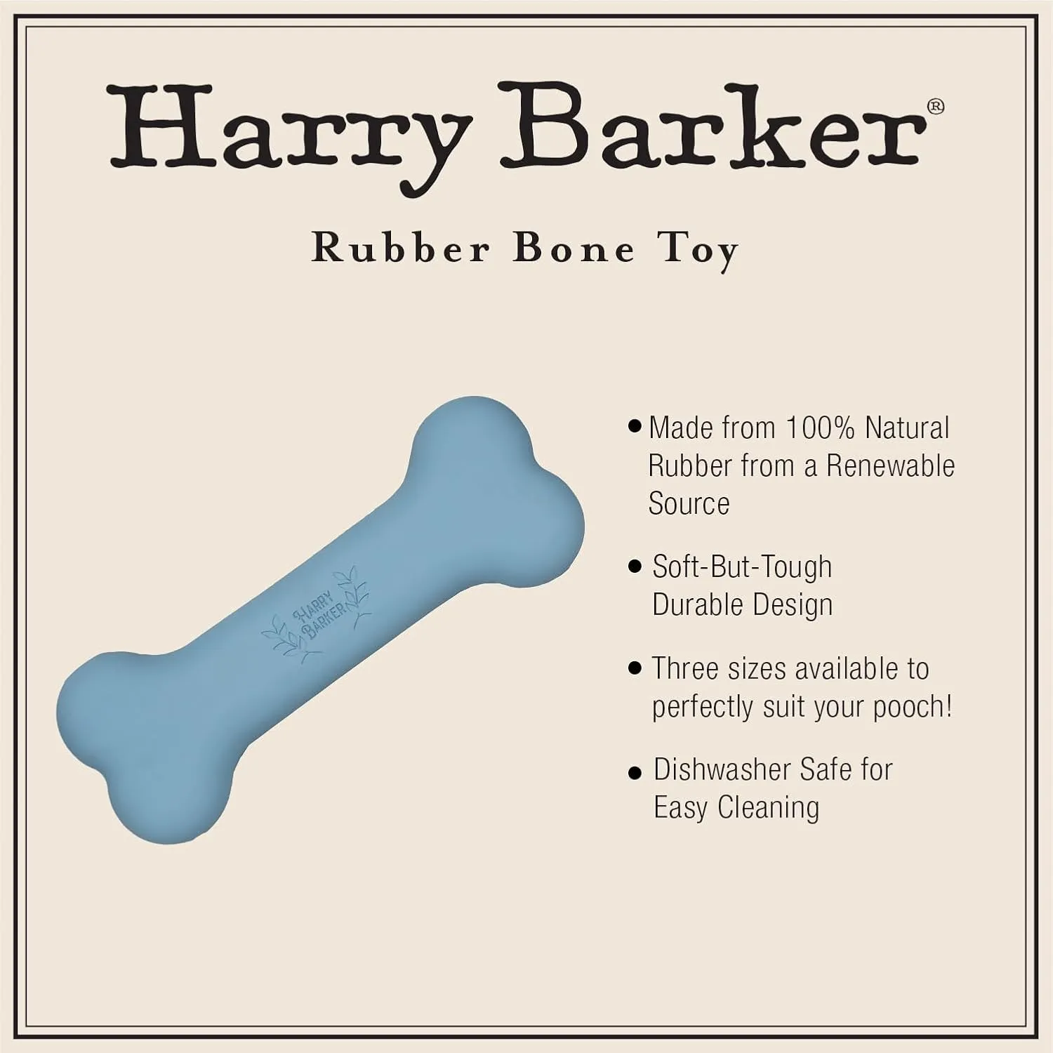 Harry Barker Rubber Balls and Rubber Chew Stick, Rubber Bone for Dogs - Large Bone