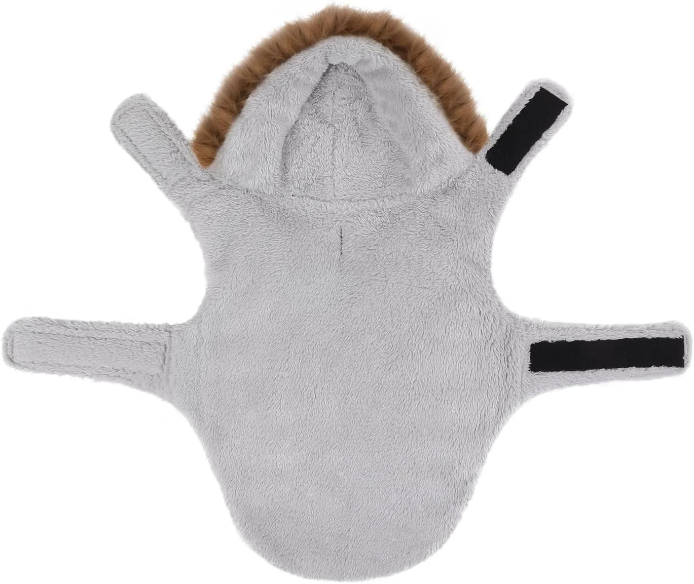 HDE Dog Puffer Jacket Fleece Lined Warm Dog Parka Winter Coat with Harness Hole White Rainbow Stripe - L