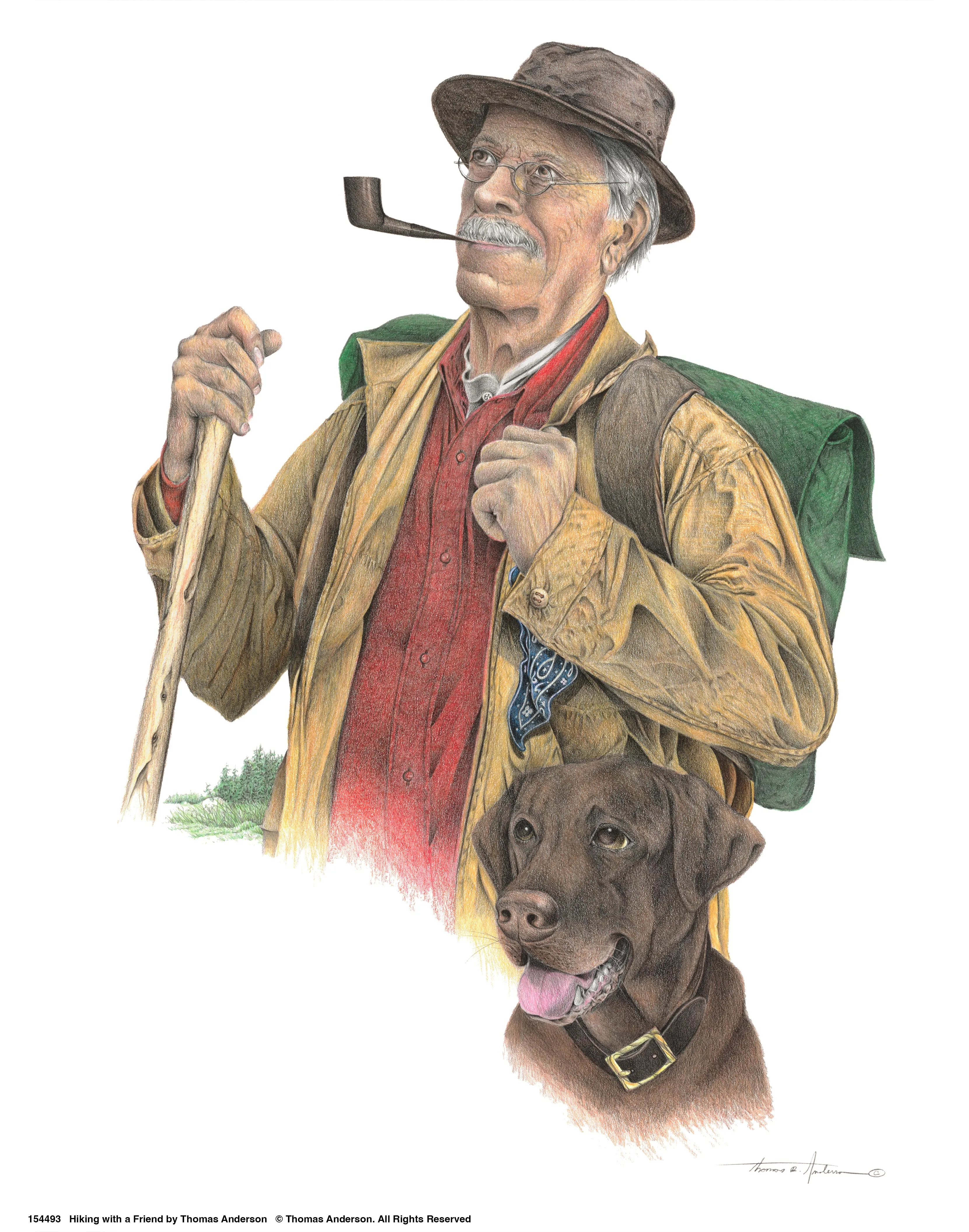 Hiking with a Friend - Art Prints