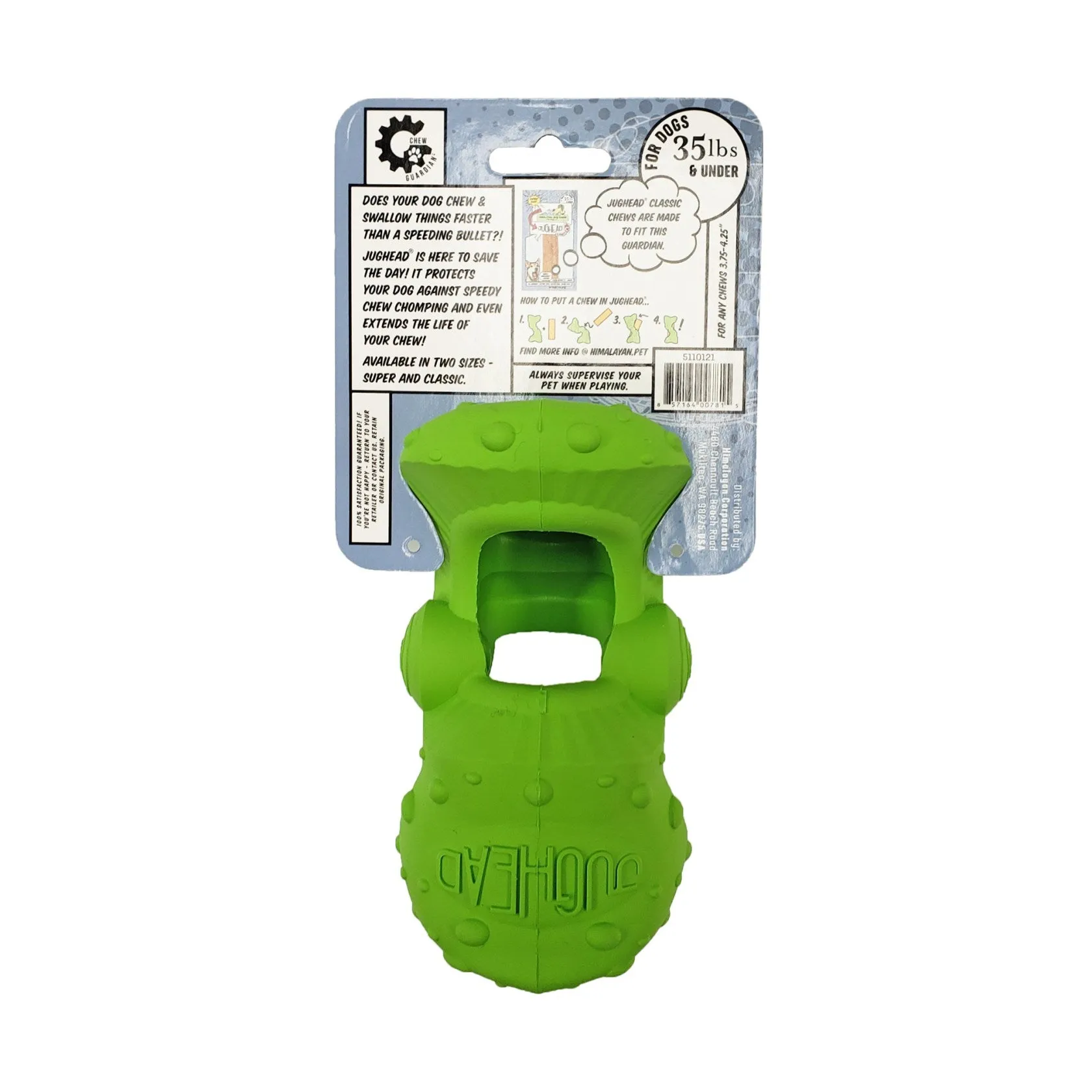Himalayan Pet Supply Jughead Classic, Insert Chews, Lime Green, Small