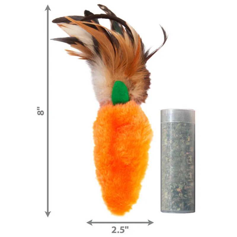 KONG Cat Refillables Carrot w/Feather Top