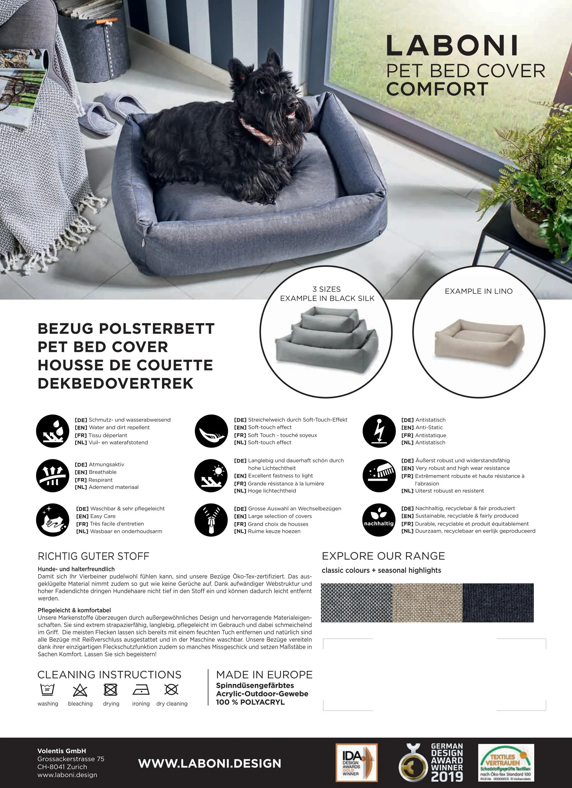 Laboni Orthopaedic Dog Bed Smooth