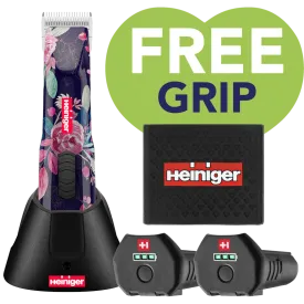 Limited Edition Flower Opal Cordless Clipper 2 Batteries with Free Clipper Grip by Heiniger