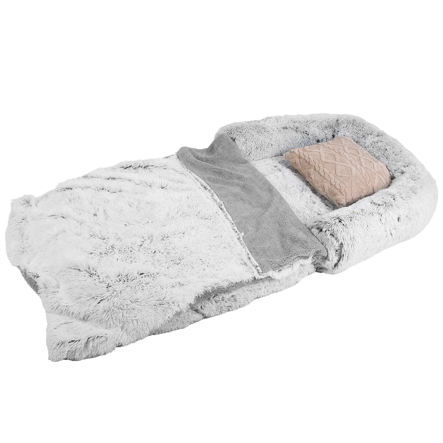 Napping Human-Sized Dog Bed Machine Washable Zipped Removable Cover