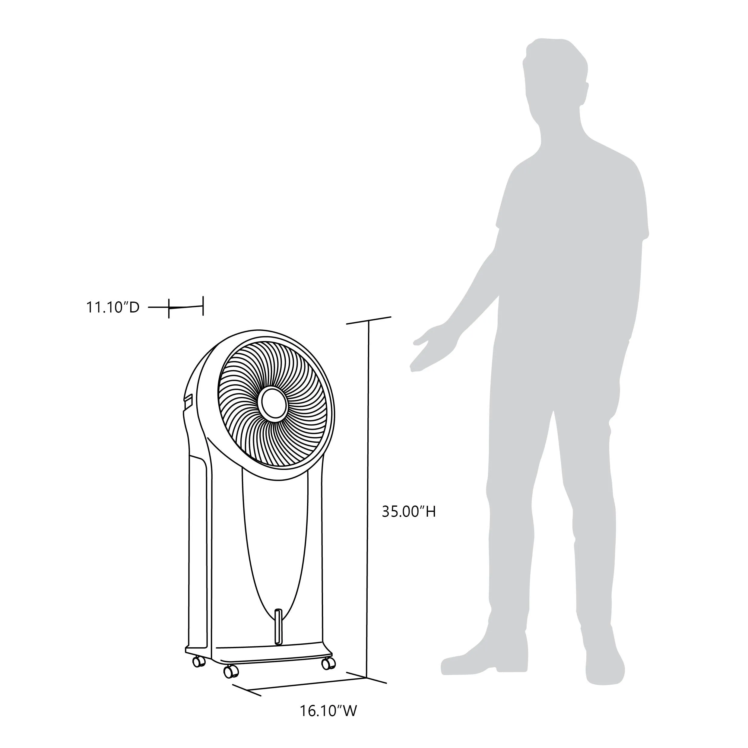 Newair Evaporative Air Cooler and Portable Cooling Fan - 470 CFM