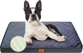 Orthopedic Dog Bed for Medium Dogs - 3" Egg Crate Foam, Waterproof & Machine Washable, Non-Slip Bottom, Ideal for Crate Use, 30x20 Inch, Dark Grey