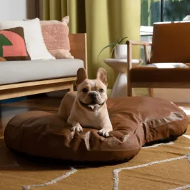 Paw Brands, PupCloud™ Faux Leather Memory Foam Dog Bed, Bourbon