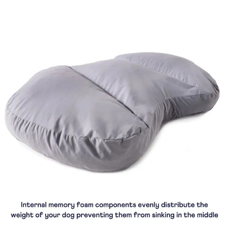 Paw Brands, PupCloud™ Faux Leather Memory Foam Dog Bed, Bourbon