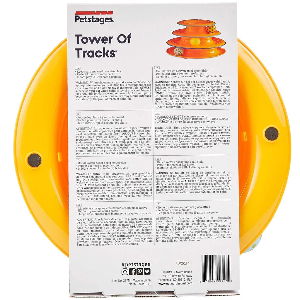 Petstages Tower of Tracks Cat Toy, Orange