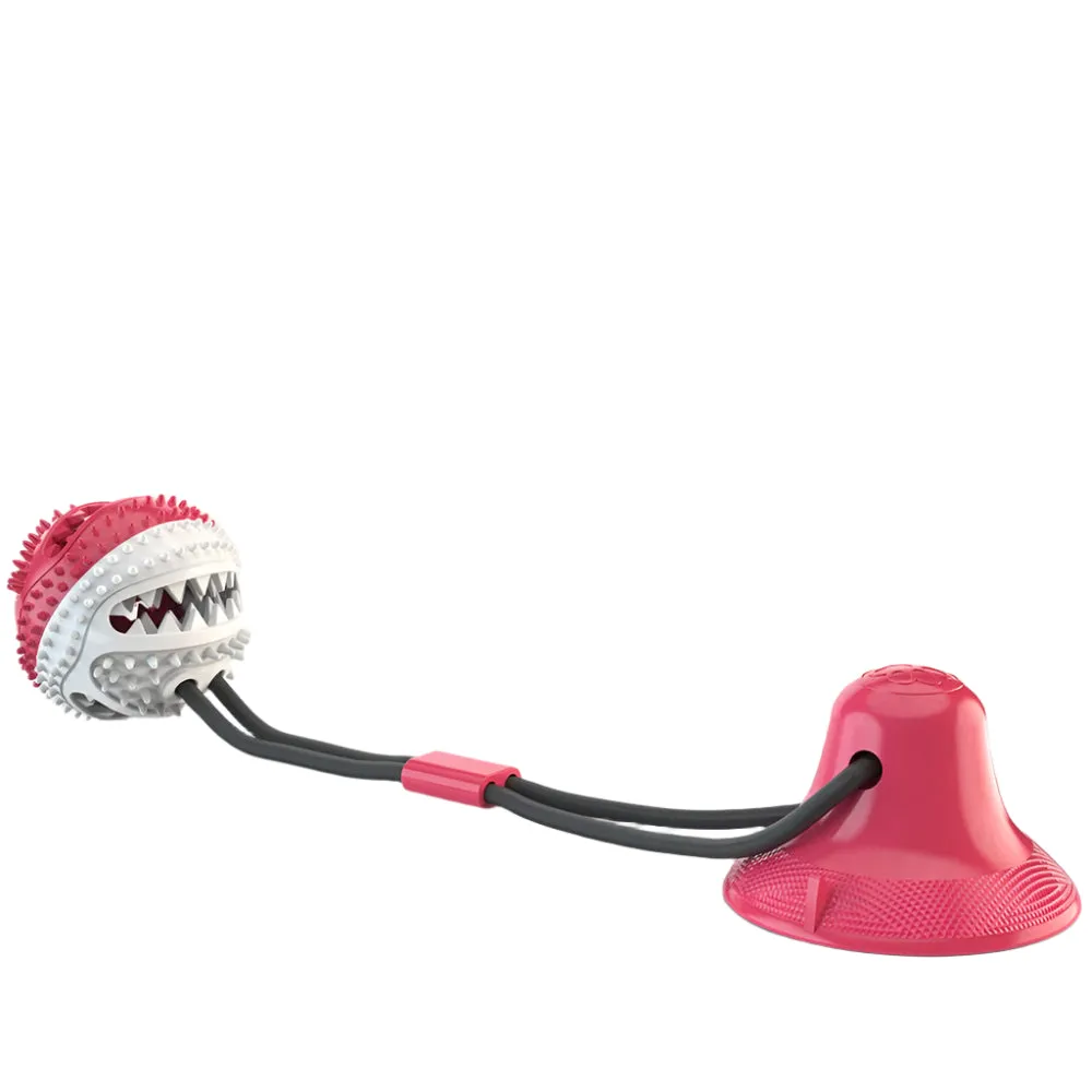 Sucker Drawstring Pet Food Dispensing Dog Ball Chew Toys