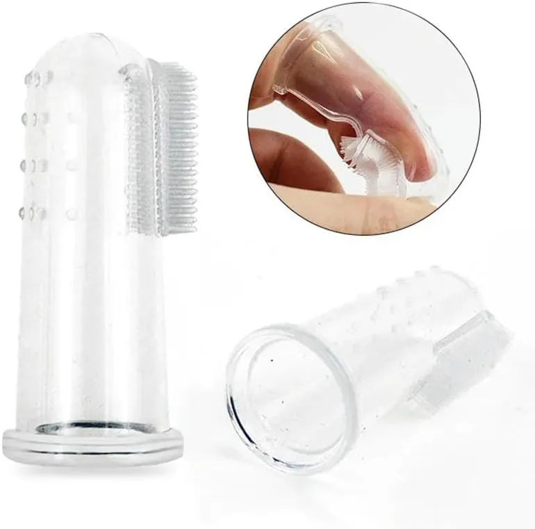 Super Soft Pet Finger Toothbrush Teddy Dog Brush Bad Breath Tartar Teeth Care Tool Dog Cat Cleaning