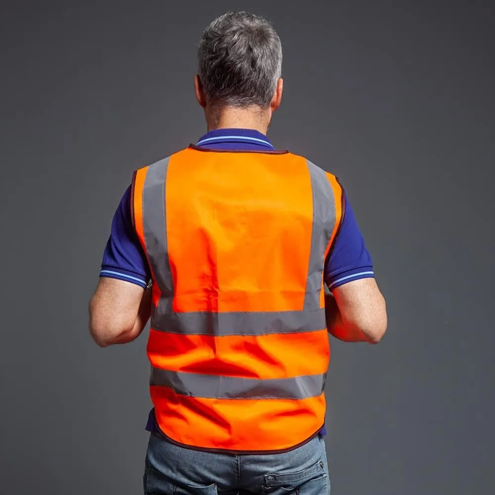 Tydon Guardian Reflective Safety Vest for Women Men High Visibility Security With Pocket Zipper Front Meet ANSI/ISEA Standard