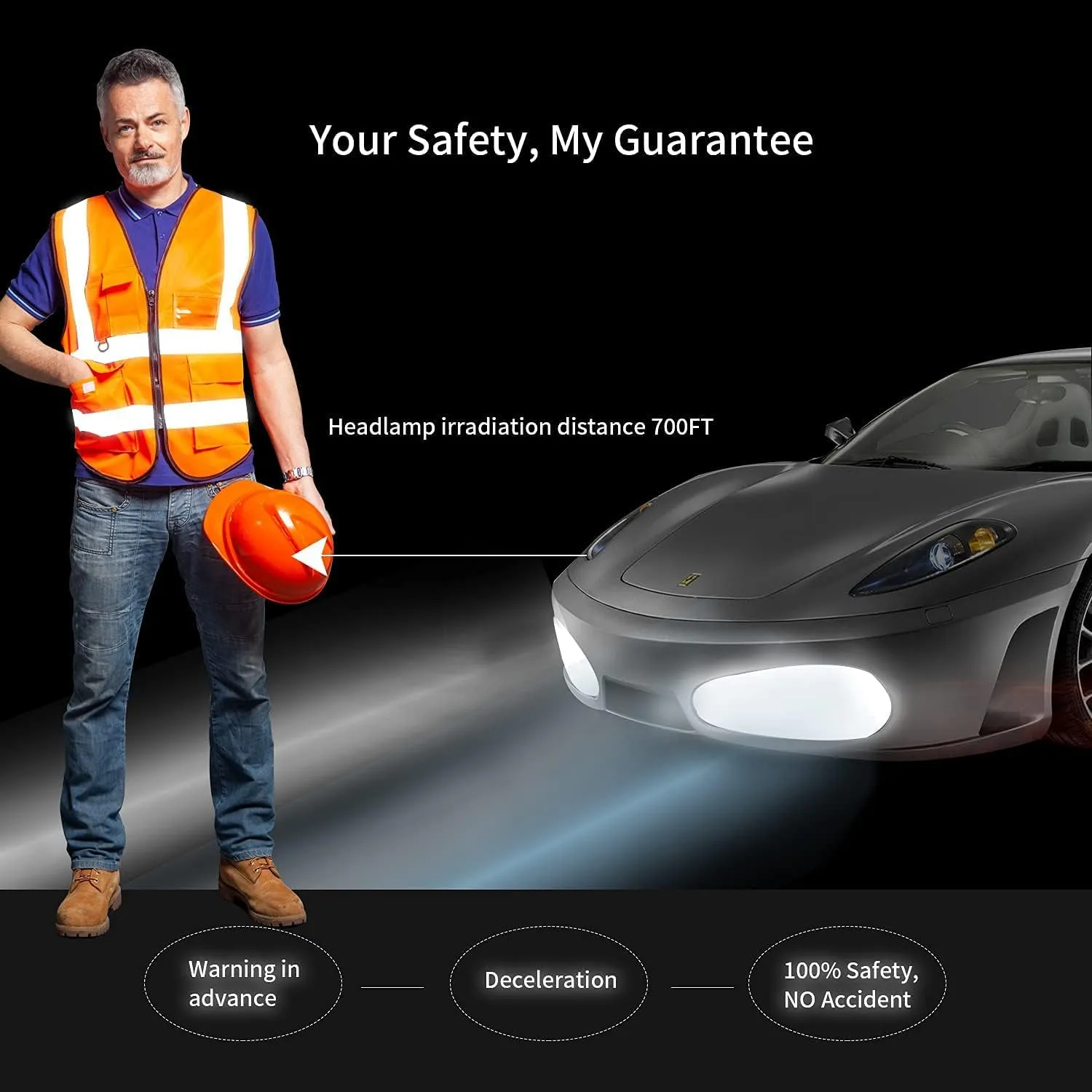 Tydon Guardian Reflective Safety Vest for Women Men High Visibility Security With Pocket Zipper Front Meet ANSI/ISEA Standard