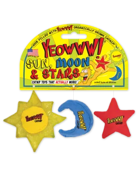 Yeowww! Sun, Moon & Stars Catnip Toy Set